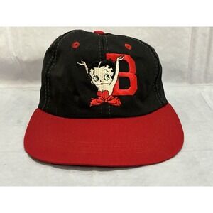 Betty Boop Hat SnapBack NEW Vintage 1990s Black Embroidered Red Accents